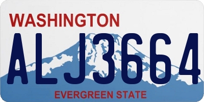 WA license plate ALJ3664