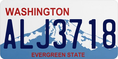 WA license plate ALJ3718