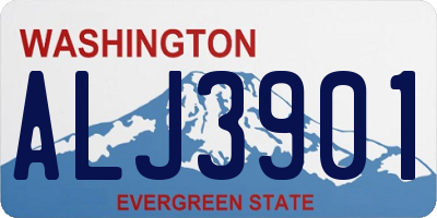 WA license plate ALJ3901