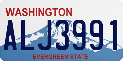 WA license plate ALJ3991