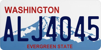 WA license plate ALJ4045