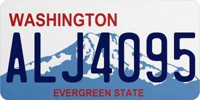 WA license plate ALJ4095
