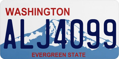 WA license plate ALJ4099