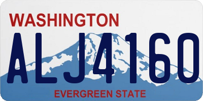 WA license plate ALJ4160