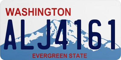 WA license plate ALJ4161