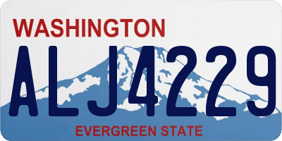 WA license plate ALJ4229