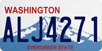 WA license plate ALJ4271