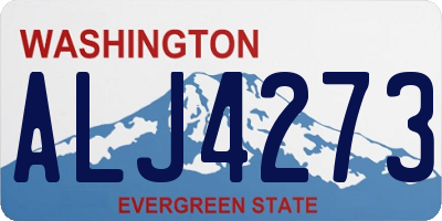 WA license plate ALJ4273