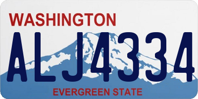 WA license plate ALJ4334