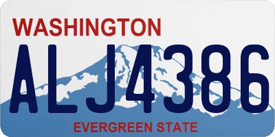 WA license plate ALJ4386