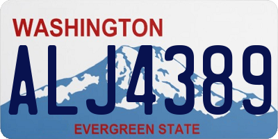 WA license plate ALJ4389