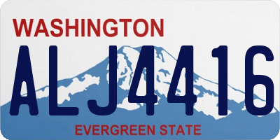 WA license plate ALJ4416