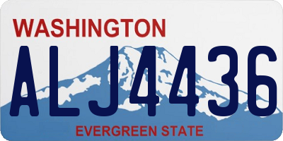 WA license plate ALJ4436