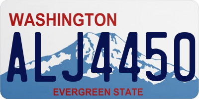 WA license plate ALJ4450
