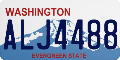 WA license plate ALJ4488