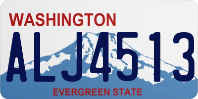WA license plate ALJ4513