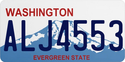 WA license plate ALJ4553