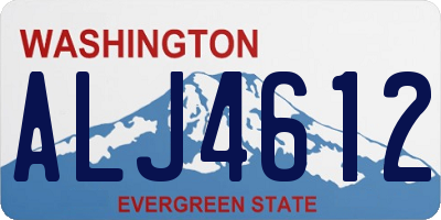 WA license plate ALJ4612
