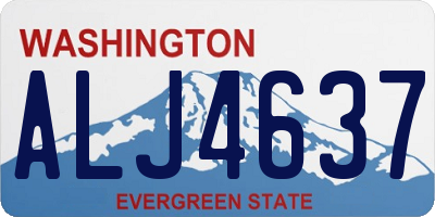 WA license plate ALJ4637