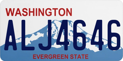 WA license plate ALJ4646