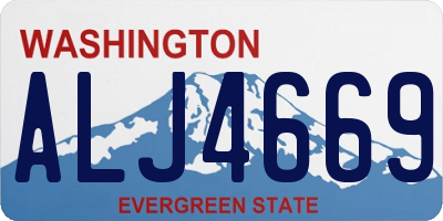 WA license plate ALJ4669
