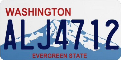 WA license plate ALJ4712