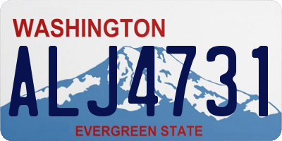 WA license plate ALJ4731