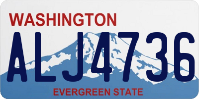 WA license plate ALJ4736