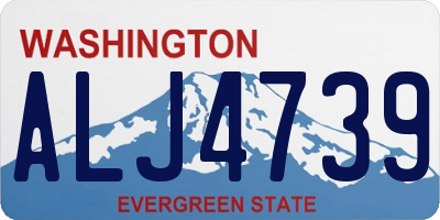WA license plate ALJ4739