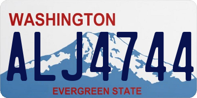 WA license plate ALJ4744