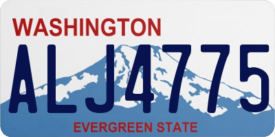 WA license plate ALJ4775