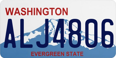 WA license plate ALJ4806