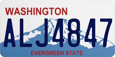 WA license plate ALJ4847