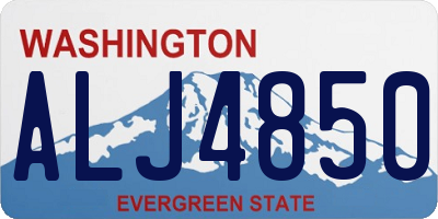 WA license plate ALJ4850
