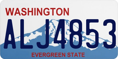 WA license plate ALJ4853