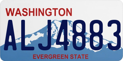 WA license plate ALJ4883