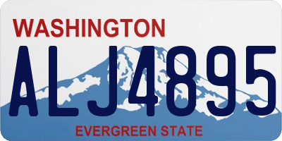 WA license plate ALJ4895