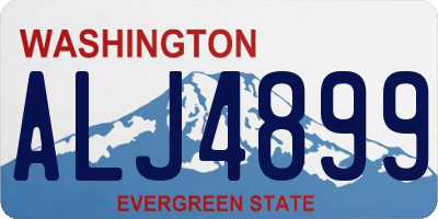 WA license plate ALJ4899