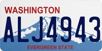 WA license plate ALJ4943