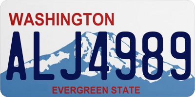 WA license plate ALJ4989