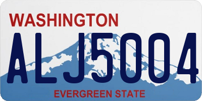 WA license plate ALJ5004