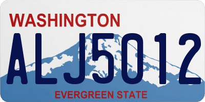 WA license plate ALJ5012