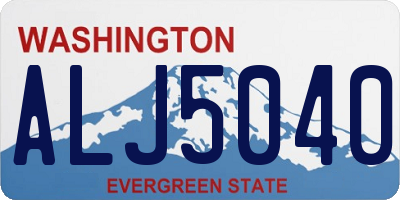 WA license plate ALJ5040
