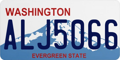 WA license plate ALJ5066