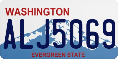 WA license plate ALJ5069