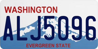 WA license plate ALJ5096