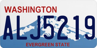 WA license plate ALJ5219