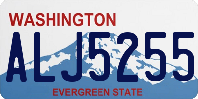WA license plate ALJ5255