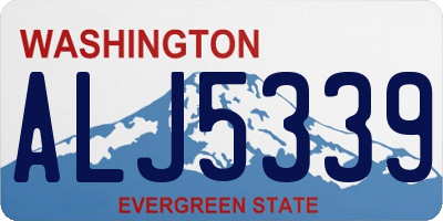 WA license plate ALJ5339