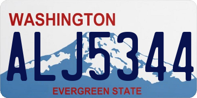 WA license plate ALJ5344